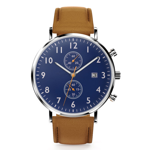 Wholesale OEM custom brand water resistant classic luxury chronograph quartz mens wrist stainless steel watch