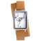 stainless steel Japan quartz movement double loop long band women lady watch