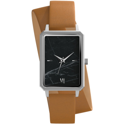 stainless steel Japan quartz movement double loop long band women lady watch