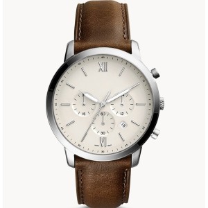 Simple three second dial genuine leather strap sport leisure time men's wrist watches