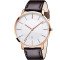 Minimalist ultra thin fashion casual analog quartz date watch