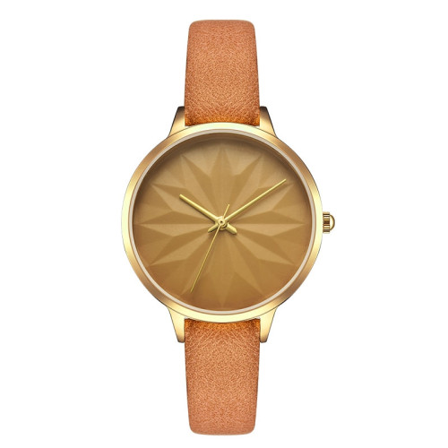 Fashion elegant watch new style simple colorful leather strap waterproof ladies watches