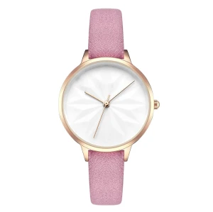 Elegant watch new style simple leather strap quartz ladies wristwatches