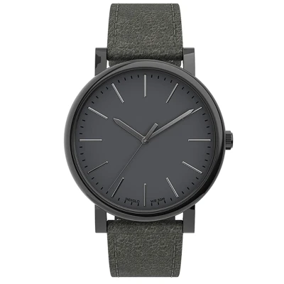 New design Luminous Wristwatch leather strap Buckle Sapphire Glass Swiss movt Quartz Watch for men business