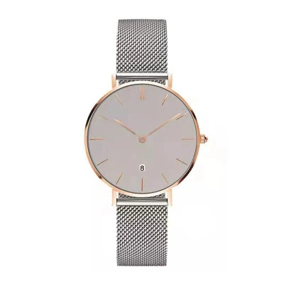 Couple Fashion Leather Band Analog Quartz Round Wrist Men's Watch Wrist Party Decoration Business Watch