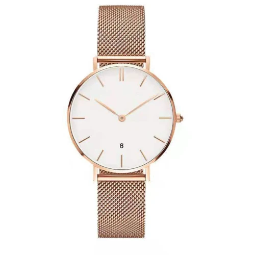 Couple Fashion Leather Band Analog Quartz Round Wrist Men's Watch Wrist Party Decoration Business Watch