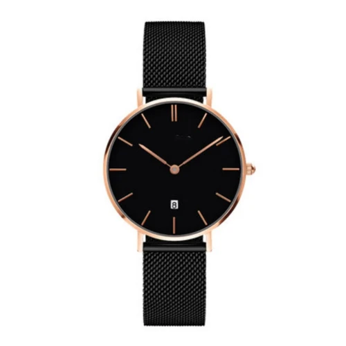 Couple Fashion Leather Band Analog Quartz Round Wrist Men's Watch Wrist Party Decoration Business Watch