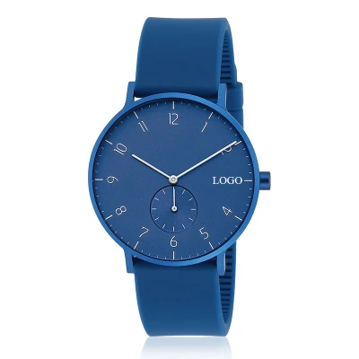 Multi color silicone quartz watches waterproof simple men watch