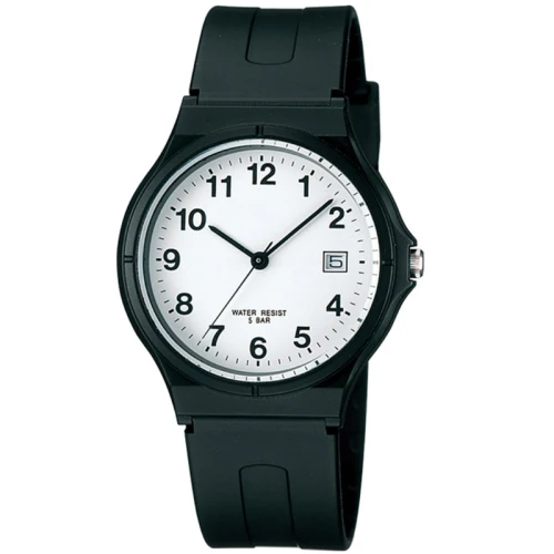 New Custom Logo Soft Silicone Black Band Quartz Men's Waterproof Wrist Watch