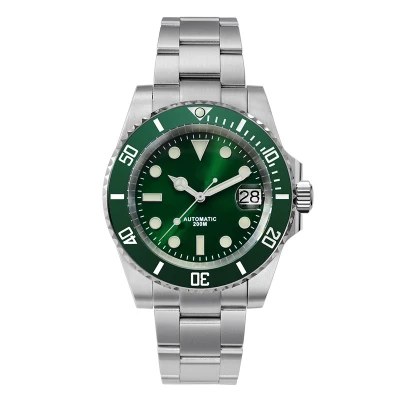 Diver Water Ghost Luxury Sapphire Crystal Men Automatic Mechanical Watches Ceramic Bezel 20Bar Luminous Date Window