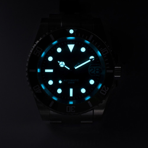 Diver Water Ghost Luxury Sapphire Crystal Men Automatic Mechanical Watches Ceramic Bezel 20Bar Luminous Date Window