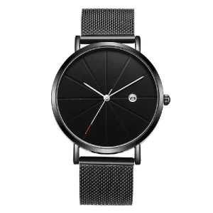 Simple Classic Fashion Custom Logo Watch Customized Logo Watches Low Moq Watch With Milanese Strap