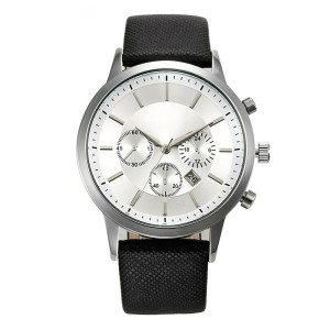 Oem Wrist Watches Mens Luxury Watch Stainless Steel Case Three Eyes Chronograph Wristwatch