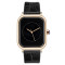 2021 Fashion Square Wrist Watch Women Stainless Steel Watch with Leather Strap