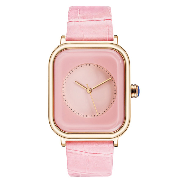 Luxury Rose Gold Stainless Steel Watch For Women Ladies Square Dial Fashion Dress Watches