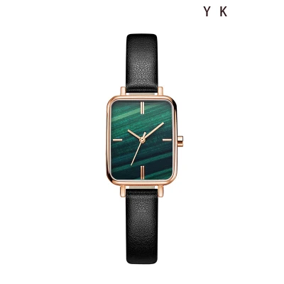 Retro small square disc watch female simple temperament student Korean version ins quartz watch