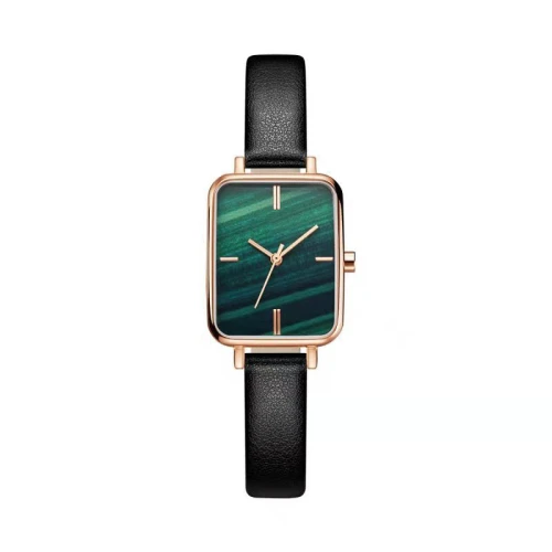 Retro small square disc watch female simple temperament student Korean version ins quartz watch