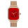 Classic mens genuine leather square watch custom design square watch for men