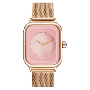 OEM Female Timepiece Brand Square Women's Genuine Leather Strap Quartz Watch Ladies