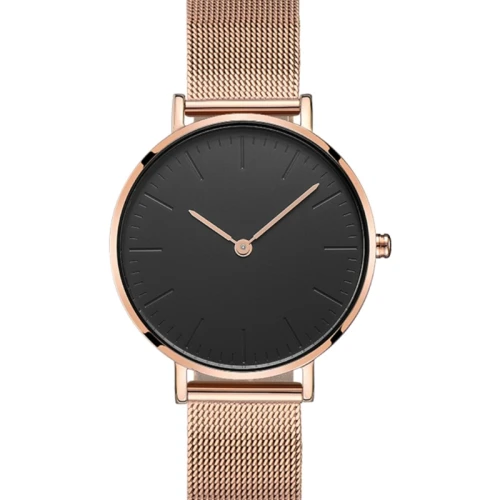 2021 China Manufacturer Wristwatch Rose gold Watch Women Stainless Steel Mesh Band