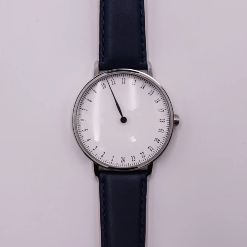 Wholesale Brand Your Name Minimalist 24 Hour Dial One Hand Sapphire Glass 5 ATM Quartz Watch