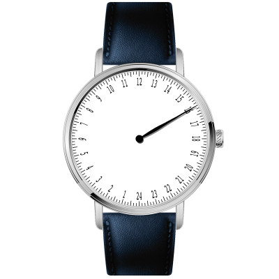 Wholesale Brand Your Name Minimalist 24 Hour Dial One Hand Sapphire Glass 5 ATM Quartz Watch