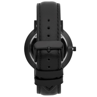 Quartz Minimalist Custom Brown Black For Men Genuine Leather Watch