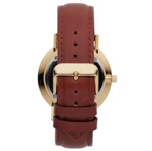 Custom Oem Men's Business Wrist Watch Brown Leather Strap Watches