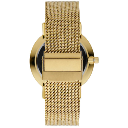Gold Sunray Dial Gold Brushed 316L Stainless Steel Case Men Wrist Watches With Mesh Strap