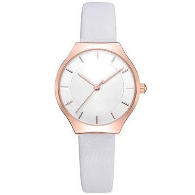 Elegant Women Watches Genuine Leather Simple Dial Quartz Reloj Life Waterproof Ladies Watch