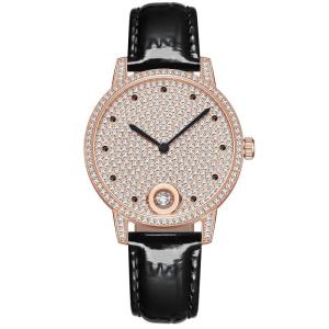 High Quality Luxury Waterproof Leather Full Diamond Watch Stone Women Watch Jewelry For Gift
