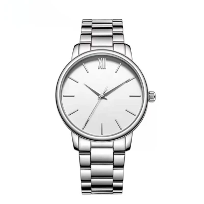 Factory direct sales watches men wrist with custom logo simple genuine leather quartz watch