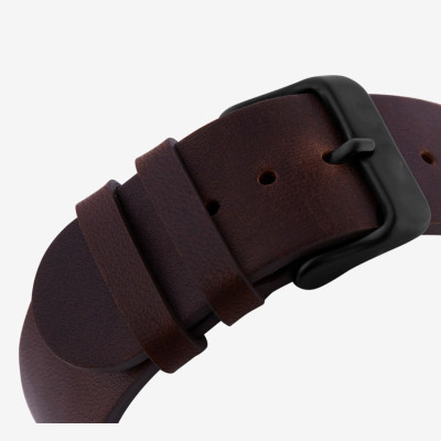 Luxury stainless steel high quality fashion black watches leather chronograph watch