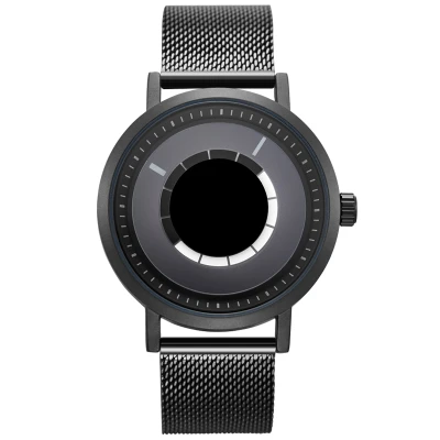 Custom brands watch OEM men's stainless steel case black dial wristwatch waterproof chronograph business men watches