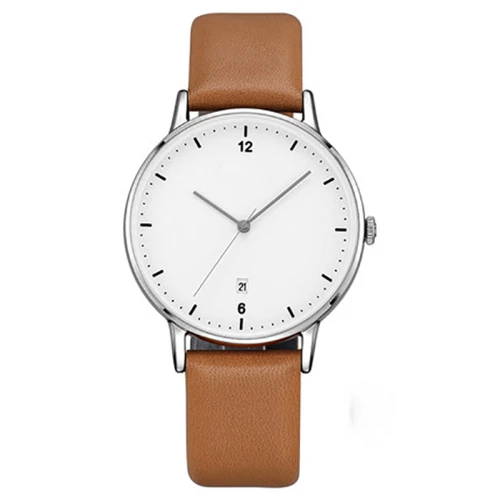 New Business Leisure Mens Watches Waterproof Leather Strap Quartz Watch Oem Wholesale Watch Custom Your Logo