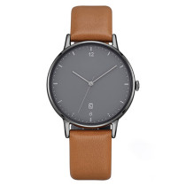New Business Leisure Mens Watches Waterproof Leather Strap Quartz Watch Oem Wholesale Watch Custom Your Logo