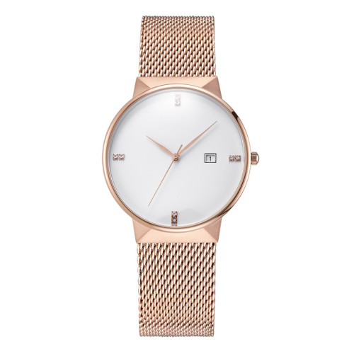 Minimalistic Watch Custom Logo Brand  Fancy Gentleman Classic Watch Stainless steel Strap Wrist Watch For Men