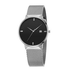 Minimalistic Watch Custom Logo Brand  Fancy Gentleman Classic Watch Stainless steel Strap Wrist Watch For Men