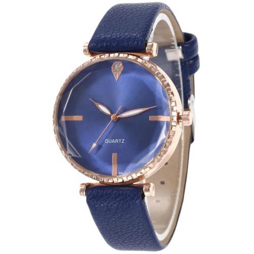 Factory Supply Elegant Luxury Crystal Quartz Fashion Style Genuine Leather Lady Wrist Watches