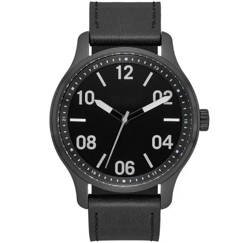 Simple Dial Retro Quartz Waterproof Genuine Leather Fashion Men Watches
