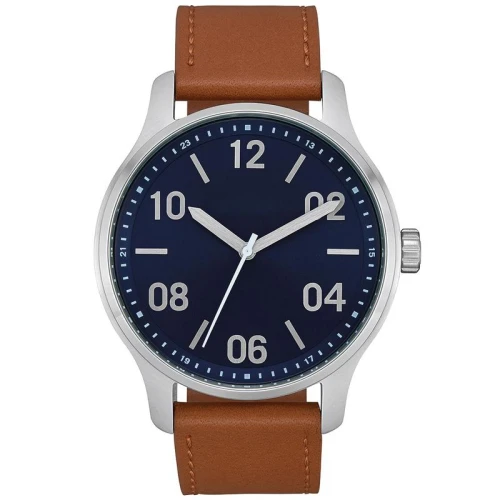 Simple Dial Retro Quartz Waterproof Genuine Leather Fashion Men Watches