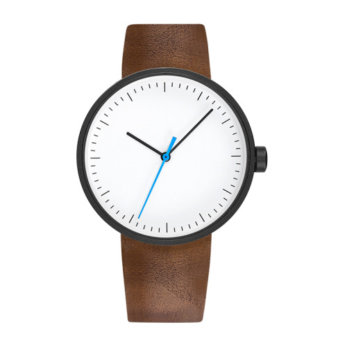minimalist design ultra thin wrist watch custom logo luxury mens leather watches