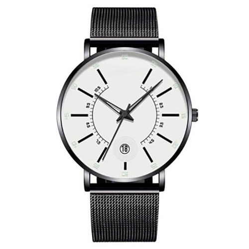 Men Watches Simple Calendar Waterproof Your Own Logo Quartz Watches Wholesale Sports Business Black Luxury Mens Wristwatch
