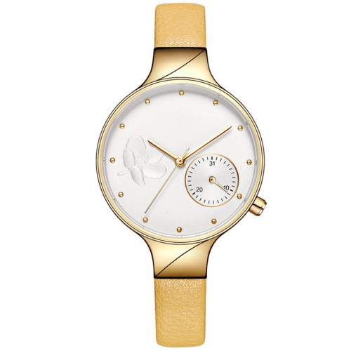 Fashion elegant waterproof women's watch business flower dial office lady quartz watches