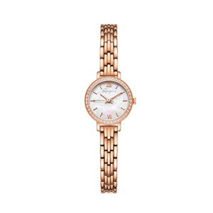 low moq small round slim seal shell pearl dial diamonds watch for women