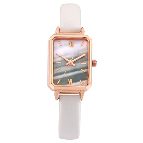 women wristwatch brown leather strap square watch ladies fashion small watch