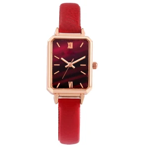 Square Rose Gold Quartz Watch Square Dial Luxury Face Women Watch OEM Supplier