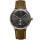 Wholesale black genuine leather alloy case male luxury brand classic simple quartz men wrist watch