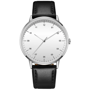 Brand Male Business Wrist Watches Leather Strap Simple 2 Hand Analog Display Waterproof Men Quartz Watch