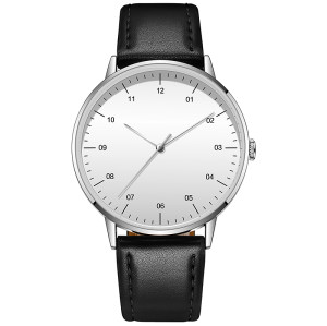 Brand Male Business Wrist Watches Leather Strap Simple 2 Hand Analog Display Waterproof Men Quartz Watch
